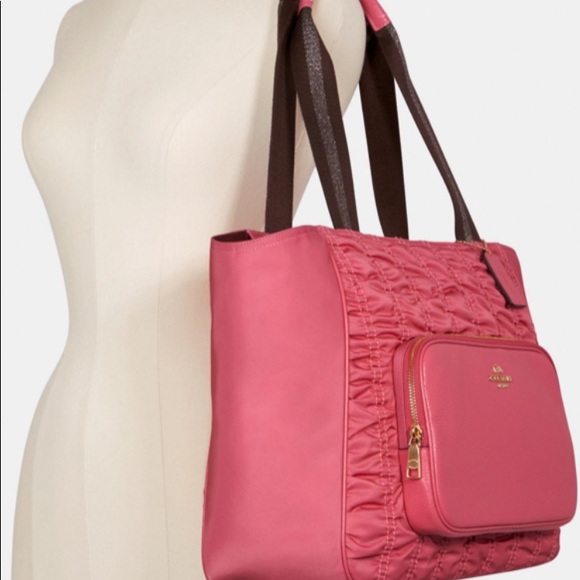 NWT Coach court tote with ruching - Picture 3 of 4